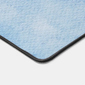 静かなカスタムスカイドリームウォーターカラーブルー&ホワイト デスクマット (コーナー)