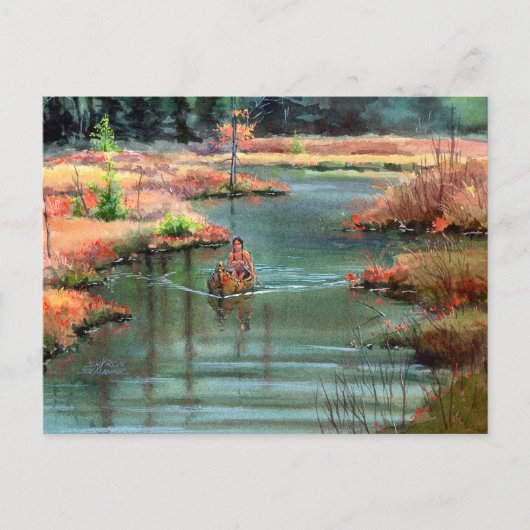 静かなカヌバイシャロンシャーペ ポストカード (正面)