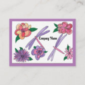 静かなガーデンビジネスカード 名刺 (裏面)