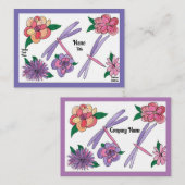 静かなガーデンビジネスカード 名刺 (正面/裏面)