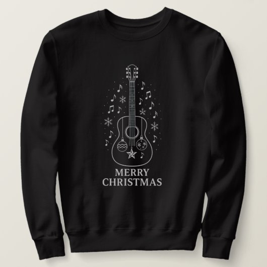 静かなギターのクリスマスハーモニー スウェットシャツ (デザイン正面)
