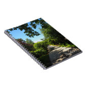 静かなグリーンパークウォークウェイフォトスパイラルノートブック ノートブック (右側)