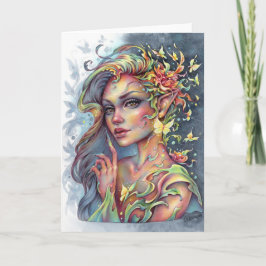 静かなグレイス折り畳まれたグリーティングカード妖精ファンタジー カード