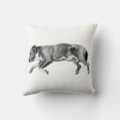 静かなグレースススリングハウンドポートレート クッション (裏面)