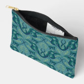 静かなサファリタペストリーパターン – ザホワイトロータス アクセサリーポーチ (見開き)