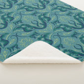 静かなサファリタペストリーパターン – ザホワイトロータス シェルパブランケット (3/4)