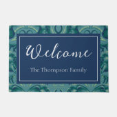 静かなサファリタペストリーパターン – ザホワイトロータス ドアマット (正面)