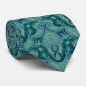 静かなサファリタペストリーパターン – ザホワイトロータス ネクタイ (ロール)