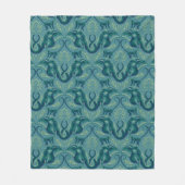 静かなサファリタペストリーパターン – ザホワイトロータス フリースブランケット (正面)