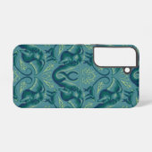 静かなサファリタペストリーパターン – ザホワイトロータス SAMSUNG GALAXYケース (裏面横)