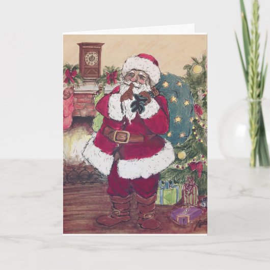 静かなサンタ シーズンカード (正面)