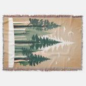 静かなシルエットフォレスト スローブランケット (正面)