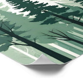 静かなシルエットフォレスト ポスター (角)