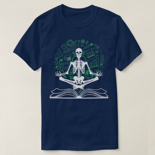 静かなスケルトン先生30 Tシャツ (デザイン正面)