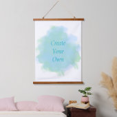 静かなスチルリリース木材トップタペストリーブルーグリーン 吊り下げ型タペストリー (寝室)