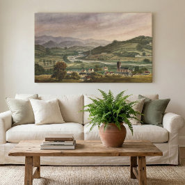 静かなセレニティ：アルフォンス・ドウソー著「建築」 キャンバスプリント