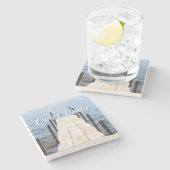 静かなタイムズバイザ波止場アットザレイク ストーンコースター (横)