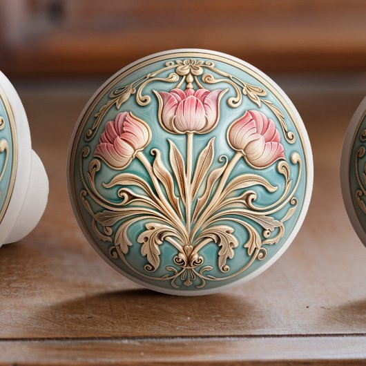 静かなチューリップトリオセラミックノブプル セラミックノブ