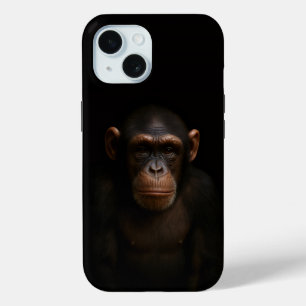 静かなチンパンジーのブラック4ラグジュアリーiPhone 15ケース iPhone 15ケース