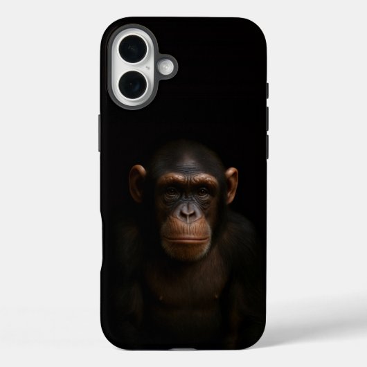 静かなチンパンジー ブラック4 ルージュ iPhone 16 Plus Case-Mate iPhoneケース (裏面)