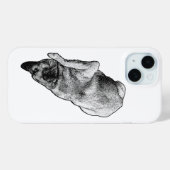 静かなドット犬が冬のテクノロジーを穏やかに明るくする Case-Mate iPhoneケース (裏面 (横))