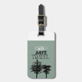 静かなパインズトラベルラゲージタグ ラゲッジタグ (正面縦)