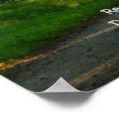 静かなパスの風景+引用文 ポスター (角)