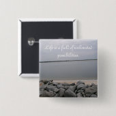 静かなビーチボタン 缶バッジ (正面&裏面)