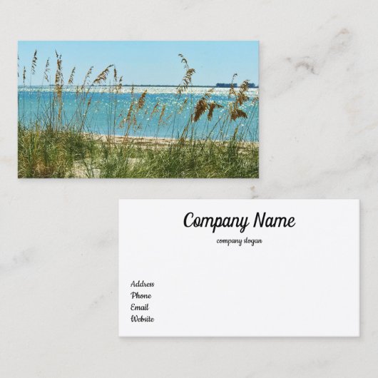 静かなビーチ名刺 名刺 (正面/裏面)