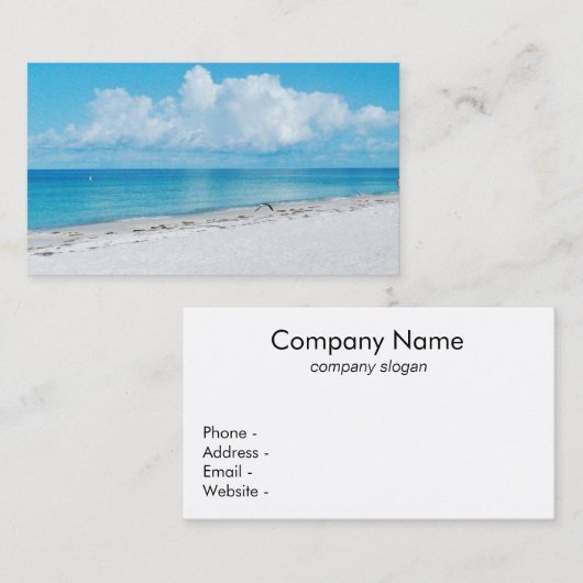 静かなビーチ名刺 名刺 (正面/裏面)