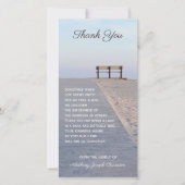 静かなビーチ悔やみや弔慰ありがとう4 x 8フラットカード サンキューカード (正面)