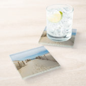 静かなビーチ ガラスコースター (アングル)