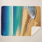 静かなビーチ シェルパブランケット (正面(横))