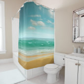 静かなビーチ シャワーカーテン (インサイチュ)
