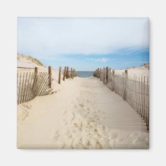 静かなビーチ マグネット (正面)