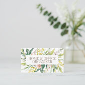 静かなフローラブーケホームとオフィスオーガナイザ 名刺 (スタンド正面)