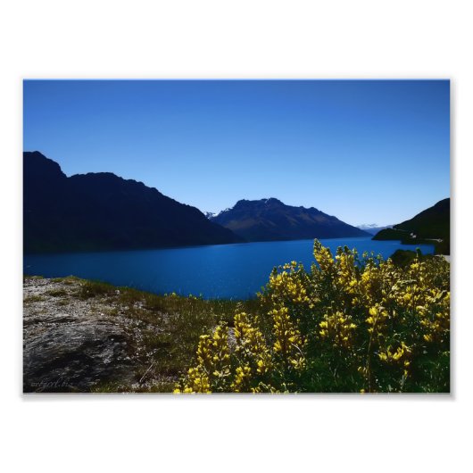 静かなブルース南アイランド，ニュージーランド写真 フォトプリント            (正面)