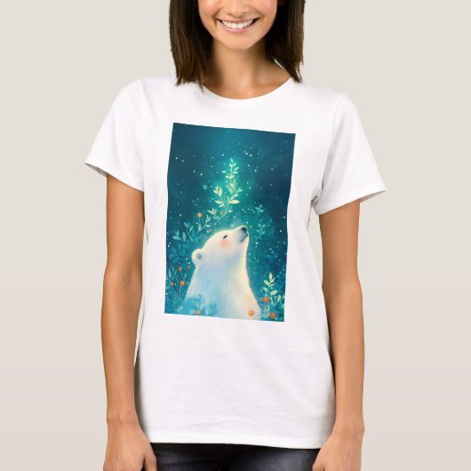静かなホッキョクグマの夜 Tシャツ (正面)