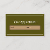 静かなマッサージセラピスト名刺 予約カード (裏面)