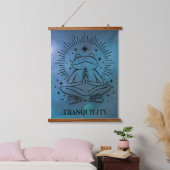 静かなヨガフロッグ 吊り下げ型タペストリー (寝室)