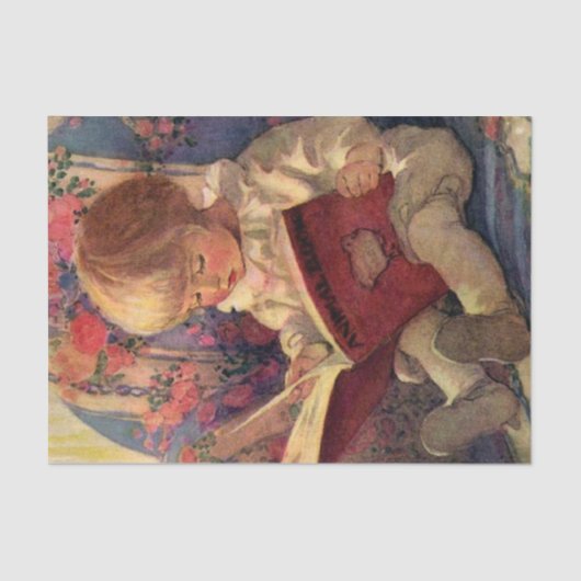 「静かな一隅」/Jessie Willcox Smith 薄葉紙 (正面)