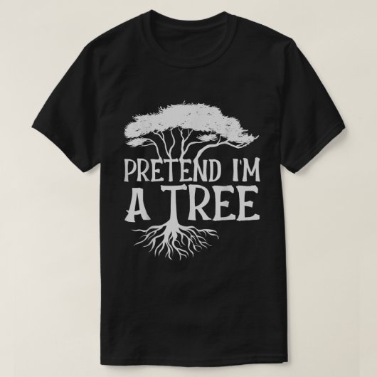静かな人向けの面白い木ジョークTシャツ Tシャツ (デザイン正面)