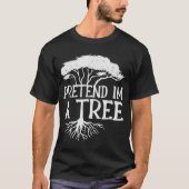 静かな人向けの面白い木ジョークTシャツ Tシャツ (正面)