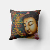 静かな仏パーソナライズされたメッセージ – 禅ギフト クッション (裏面)