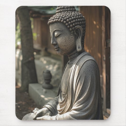静かな仏陀 マウスパッド (正面)