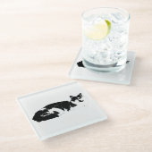 静かな仲間 ガラスコースター (アングル)