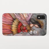 静かな余韻の妖精とフクロウの幻想芸術 Case-Mate iPhoneケース (裏面(横))