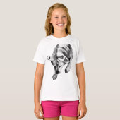 静かな円弧 – オーバーヘッドラブラドール Tシャツ (正面フル)