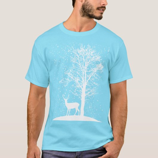 静かな冬のシルエット Tシャツ (正面)