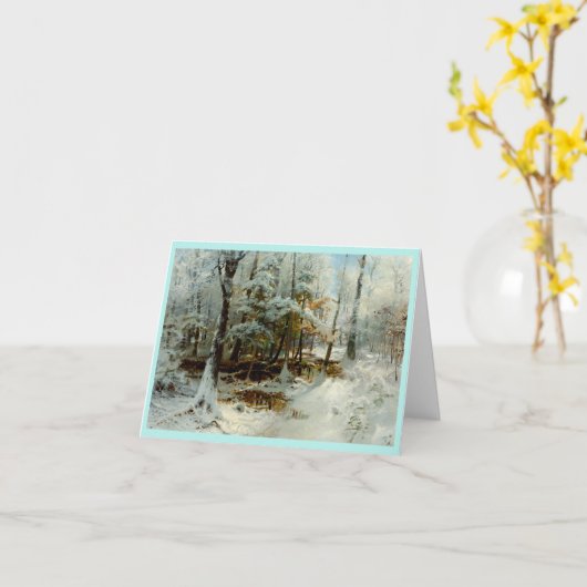 静かな冬の午後 カード (黄色い花)